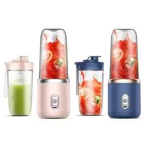 Portable Rechargeable Fruit Juicer – 6 Blades Blender Bottle with Extra Lid - Image 3