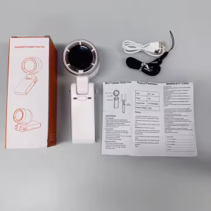 Rechargeable Handheld Fan – 3600mAh Battery Brushless Motor – Portable USB Fan - Image 3