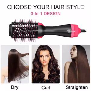 One Step Hair Dryer – Powerful 4-in-1 Hot Air Brush for Effortless Drying, Straightening, Curling & Volumizing