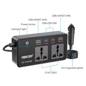 Car Usb Adapter Car Inverter 12V 220V Car Notebook Mobile laptop Charger Inverter - Image 6