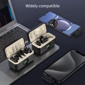 Mini Condenser UHF Wireless 4-in-1 Dual Lavalier Microphone Small Collar Clip for iPhone Type C Micro Cravat San Fil - Image 4
