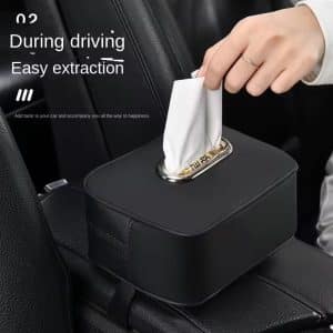High-End Interior Kit Car Tissue Box Hanging Car Napkin Bag Car Armrest Tissue Box - Image 8