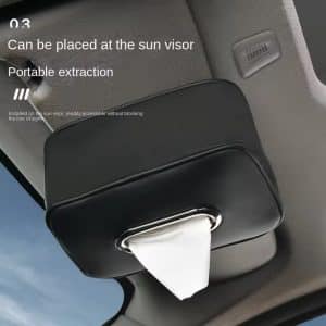 High-End Interior Kit Car Tissue Box Hanging Car Napkin Bag Car Armrest Tissue Box - Image 3