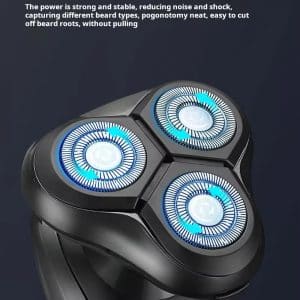 Factory Wholesale Rotary Electric Shaver 3-Head Multifunctional Portable Shaving Machine IPX7 Waterproof Rechargeable for Face - Image 7