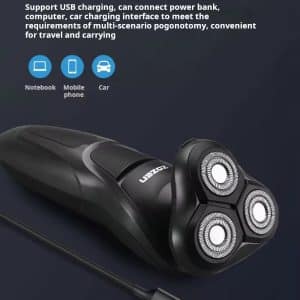 Factory Wholesale Rotary Electric Shaver 3-Head Multifunctional Portable Shaving Machine IPX7 Waterproof Rechargeable for Face - Image 3