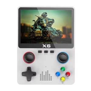 X6 Handheld Game Console 3.5 Inch Screen 32GB Portable Retro Classic Handheld Game Player Dual Joystick 11 Simulators for Kids