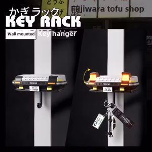 1 PcsFlashlight keychain AE86 Car Key Holder New Gift Wall Mounted Headlight Decor Creative Auto Decoration Key Organizer - Image 8