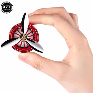 Car Air Freshener LED Swivel Light Perfume Dispenser 3-Blade Propeller Design Suitable for Car Ventilation Door Perfume - Image 4