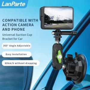3 in 1 Car Holder Strong Suction Cup Mount Aluminum Alloy Double Ball Head Arm for GoPro Mobile Phone Insta360 Action Cameras - Image 4