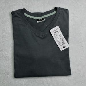 T-Shirt-V Neck Solid Color 100% Original Garments Product - Image 3