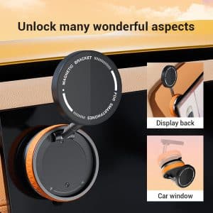 New 360 Degree Rotating Foldable Car Phone Holder with Magnetic Vacuum Suction Cup for Instrument Panel Navigation Bracket - Image 5