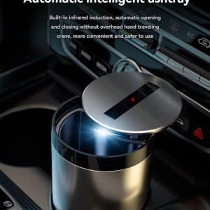 Car Portable Ashtray Smart Sensor Automatic Open Close Closing Smart Household Desk Top Ashtray Automatic Opening LED Ashtray - Image 3