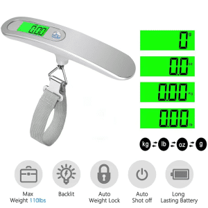 Customized Stainless Steel Electronic Luggage Weighing Travel 50KG Travel Portable Digital Weight Luggage Scales