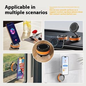 New 360 Degree Rotating Foldable Car Phone Holder with Magnetic Vacuum Suction Cup for Instrument Panel Navigation Bracket - Image 7