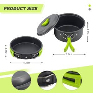 Hot Product Outdoor 1-2 Person Portable Camping and Hiking Backpacking Cookware Set Outdoor Survival Emergency Kit - Image 6