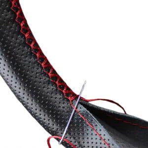 Leather Car Steering Wheel Cover Car Braid On The Steering Wheel 38 cm DIY Universal Auto Steering Wheel Cover Leather Case - Image 5