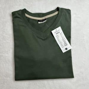 T-Shirt-V Neck Solid Color 100% Original Garments Product - Image 7