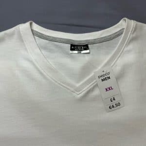 T-Shirt-V Neck Solid Color 100% Original Garments Product - Image 6