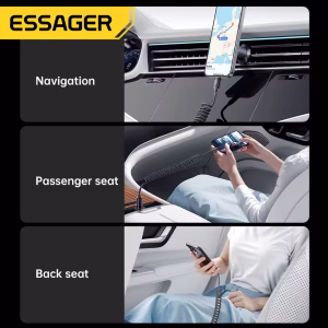 Essager Car Spring Type C Cable For iPhone 16 15 Xiaomi Samsung 100W PD Fast Charging For Macbook iPad Type C to Type C Cable - Image 5