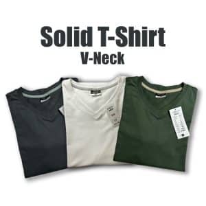 T-Shirt-V Neck Solid Color 100% Original Garments Product