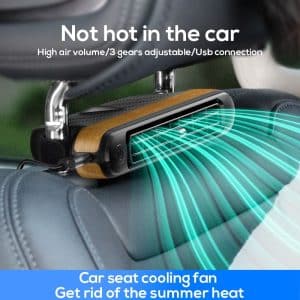 MEMO CF03/CF04 Car Fan for Seat Cooling Fan for Car Backseat 3 Speed Strong Wind 5V Rear Seat Air Circulation Fan Back Seat