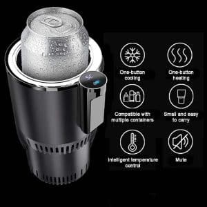 Car Cup Holder Smart Cooler Warmer Heater for Coffee Bevera Milk Semiconductor Refriration Type Heating & Cooling Drinks