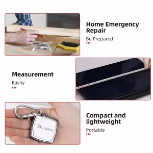 2 Meters Small Tape Measures Metric and Imperial System Key Ring Mini Steel Tape Measure Pocket Portable Compact Carry Around - Image 4