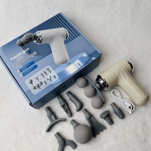 6 Speed Mini Massage Gun Three-head Big Area Deep Tissue Percussion Relieve Fatigue Wireless Electric Massage Gun - Image 5