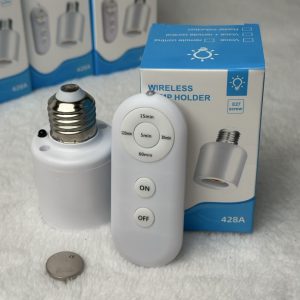 E27 Remote Control Lamp Holder Adapter with Timer Function | Smart Wireless Light Control