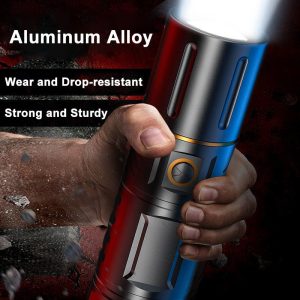 Super Bright Flashlight 5000mAh Battery Power Bank Display White Laser LED Type-C USB 5000 Lumens Zoomable Hiking Outdoor Torch - Image 5