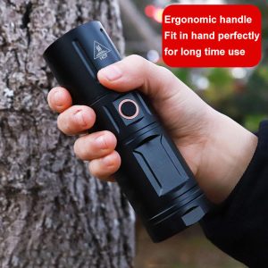 Super Bright Flashlight 5000mAh Battery Power Bank Display White Laser LED Type-C USB 5000 Lumens Zoomable Hiking Outdoor Torch - Image 3