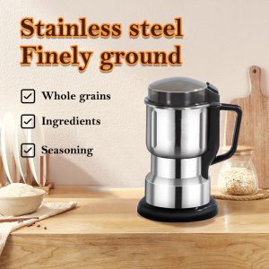 6 Blades Electric Seasoning & Coffee Grinder – Stainless Steel - Image 3