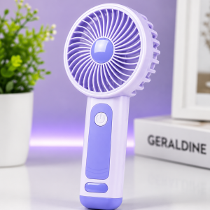 Portable Rechargeable Handheld Mini Fan – Purple