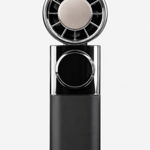 Portable Rechargeable Foldable Mini Fan with LED Display – Black