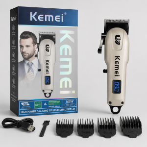 Kemei KM-232 Professional Rechargeable Hair Trimmer with Digital Display