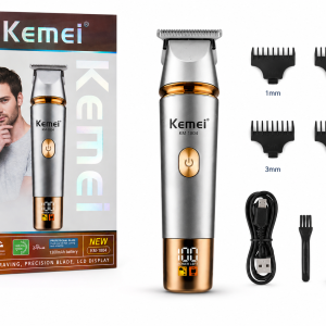 Kemei KM-1804 Professional Rechargeable Hair Trimmer with LCD Display