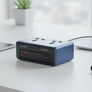 LDNIO SC1 45W GaN PD Universal Power Extension Socket | 2 AC Outlets | USB-C PD + USB-A Fast Charging - Image 4