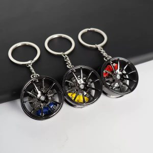 Car Alloy Wheel Rim Keychain – Stylish Metal Car Key Ring